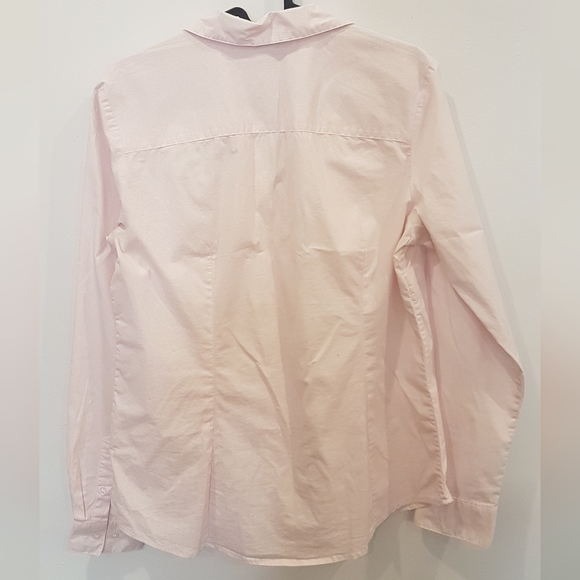 H&M Pink Blouse V-neck Button Up Shirt - Picture 7 of 7